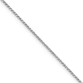 1.2mm, 14k White Gold, Twisted Box Chain Necklace