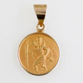 18k Yellow Gold St. Christopher Charm