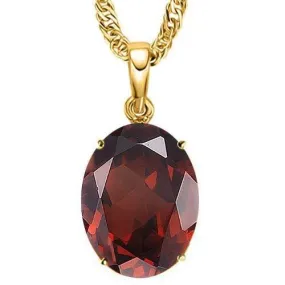 2/3 CT GARNET 10KT SOLID GOLD PENDANT