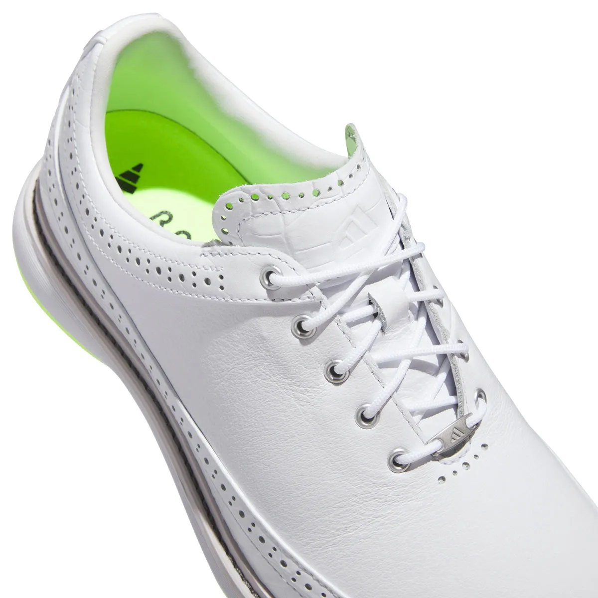 adidas MC80 Golf Shoes - White/Silver/Lucid Lemon