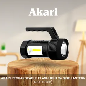 Akari Rechargeable Flashlight w/ Side Lantern (ARFL-K7788)