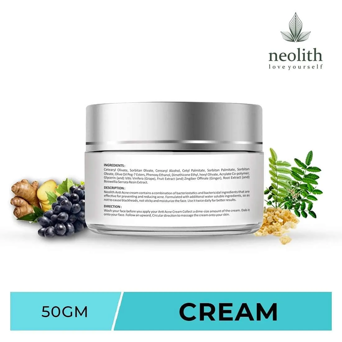 Anti acne cream : pimple & blemish treatment (50gm) | NEOLITH