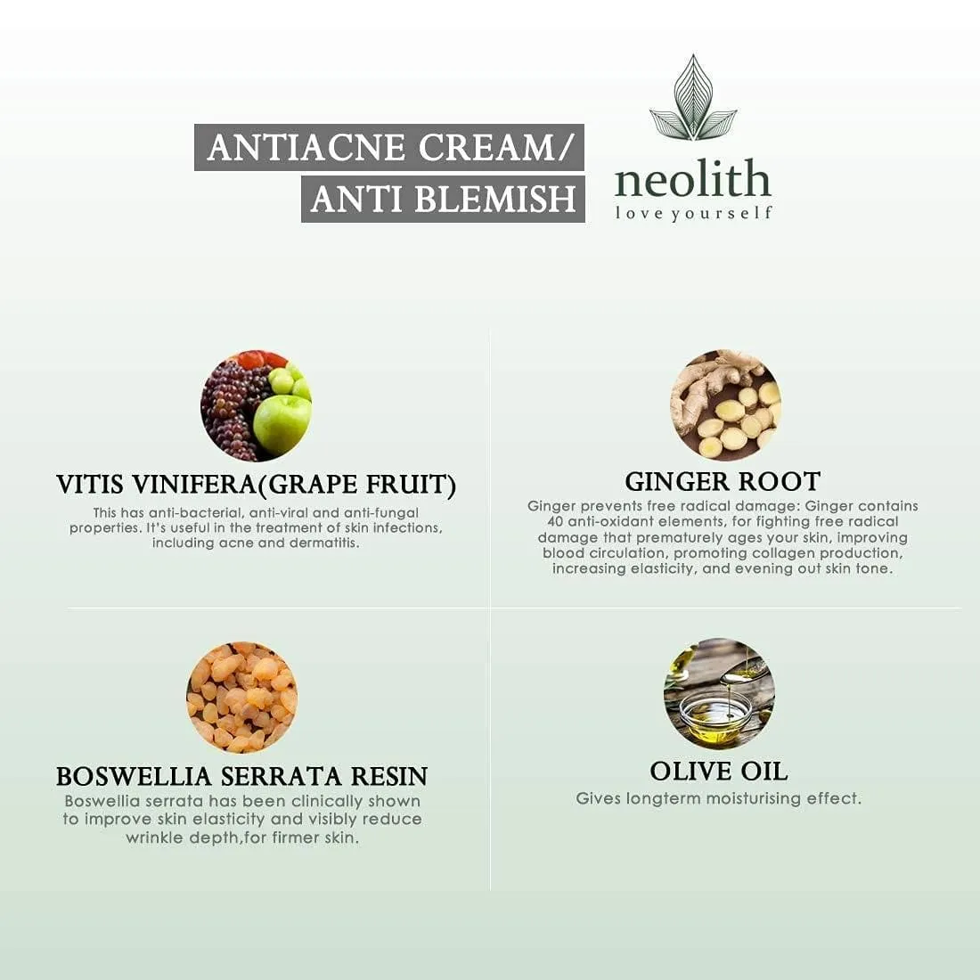 Anti acne cream : pimple & blemish treatment (50gm) | NEOLITH