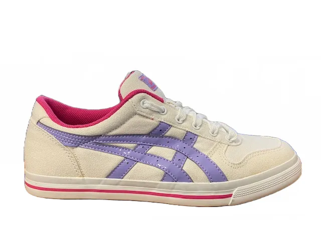 Asics women's sneakers shoe in canvas Aaron H900Q 0134 lilac white