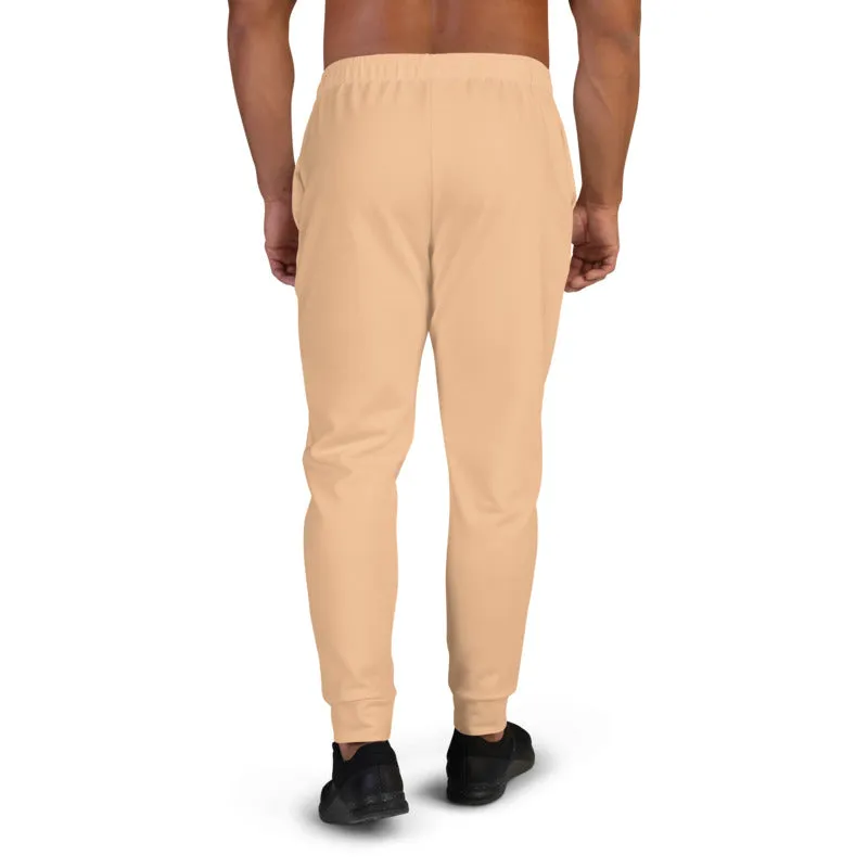 Beige Nude Men's Joggers, Solid Color Modern Premium Sweatpants For Men-Made in EU/MX