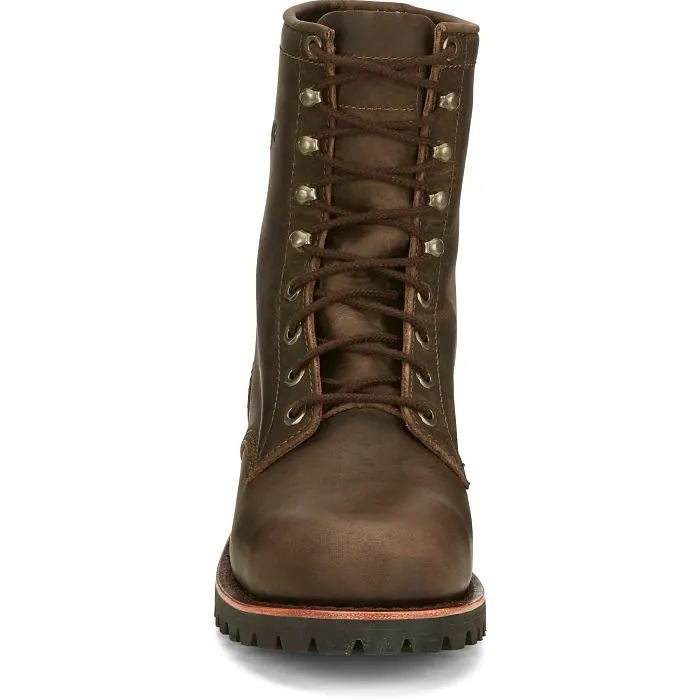 Chippewa Men's Classic 2.0 8" Steel Toe Lace Up Work Boot -Brown- NC2086