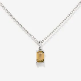 Citrine Silver Necklace