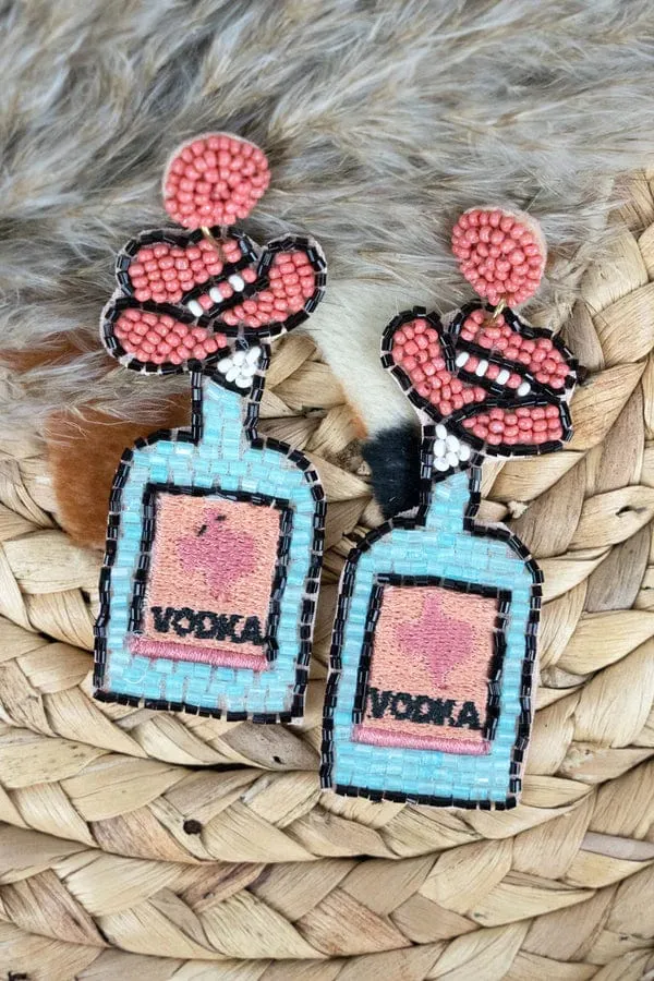 Cowboy Vodka beaded fiesta earrings