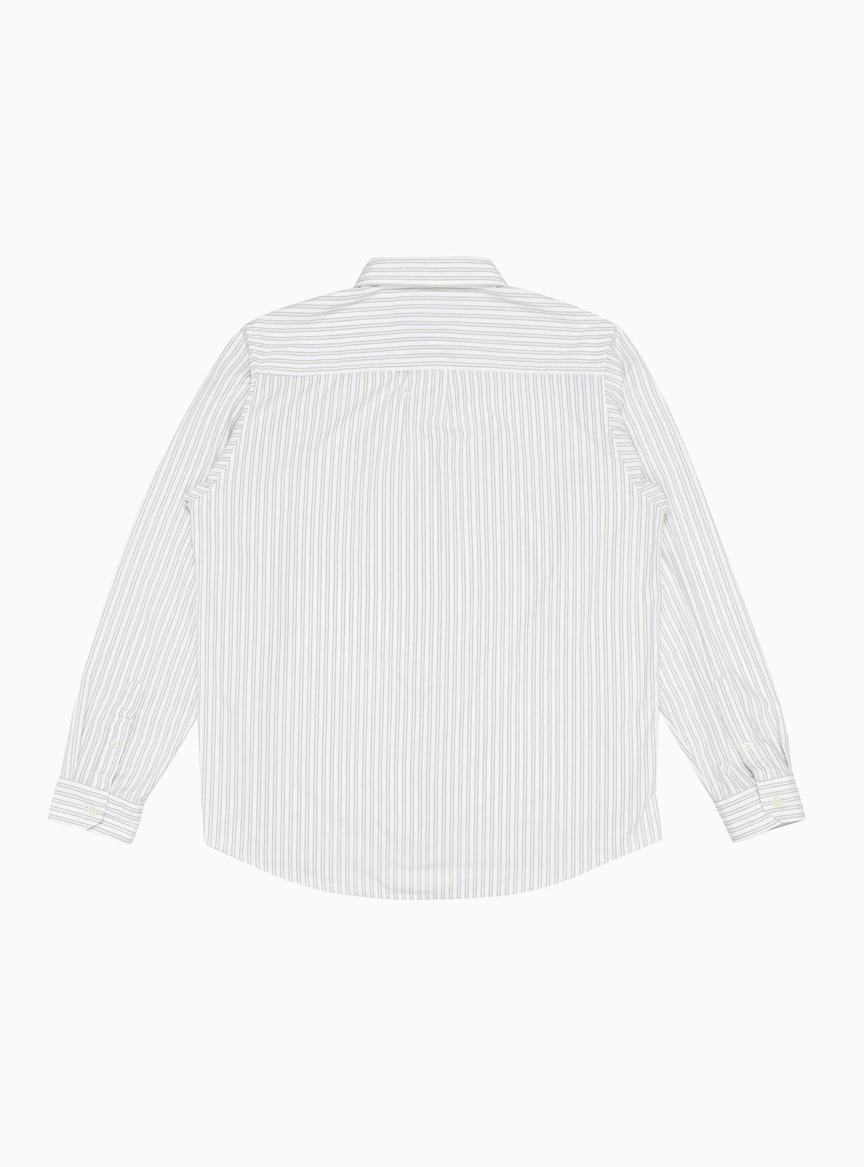 Distant Shirt White & Butter Stripe