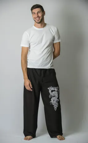 Dragon Men's Thai Yoga Pants in Black