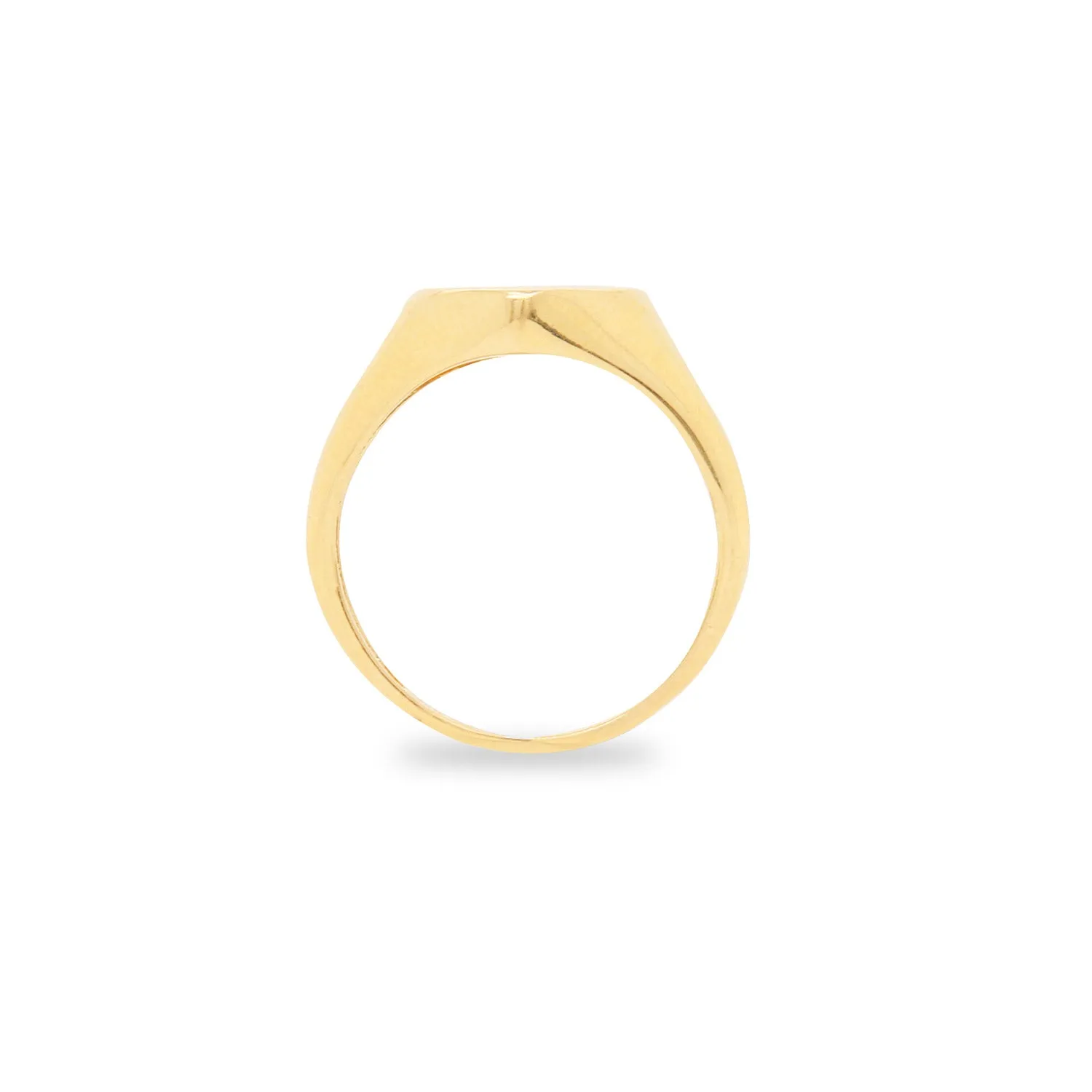 Gold Heart Signet Ring