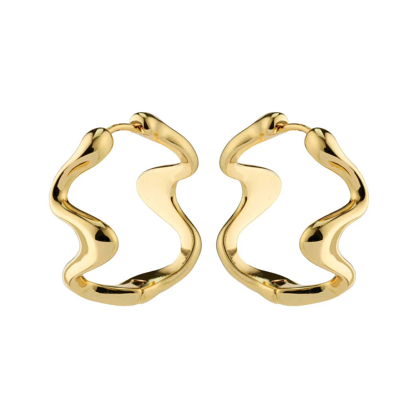 Moon Gold Plated Hoops