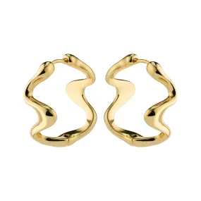 Moon Gold Plated Hoops