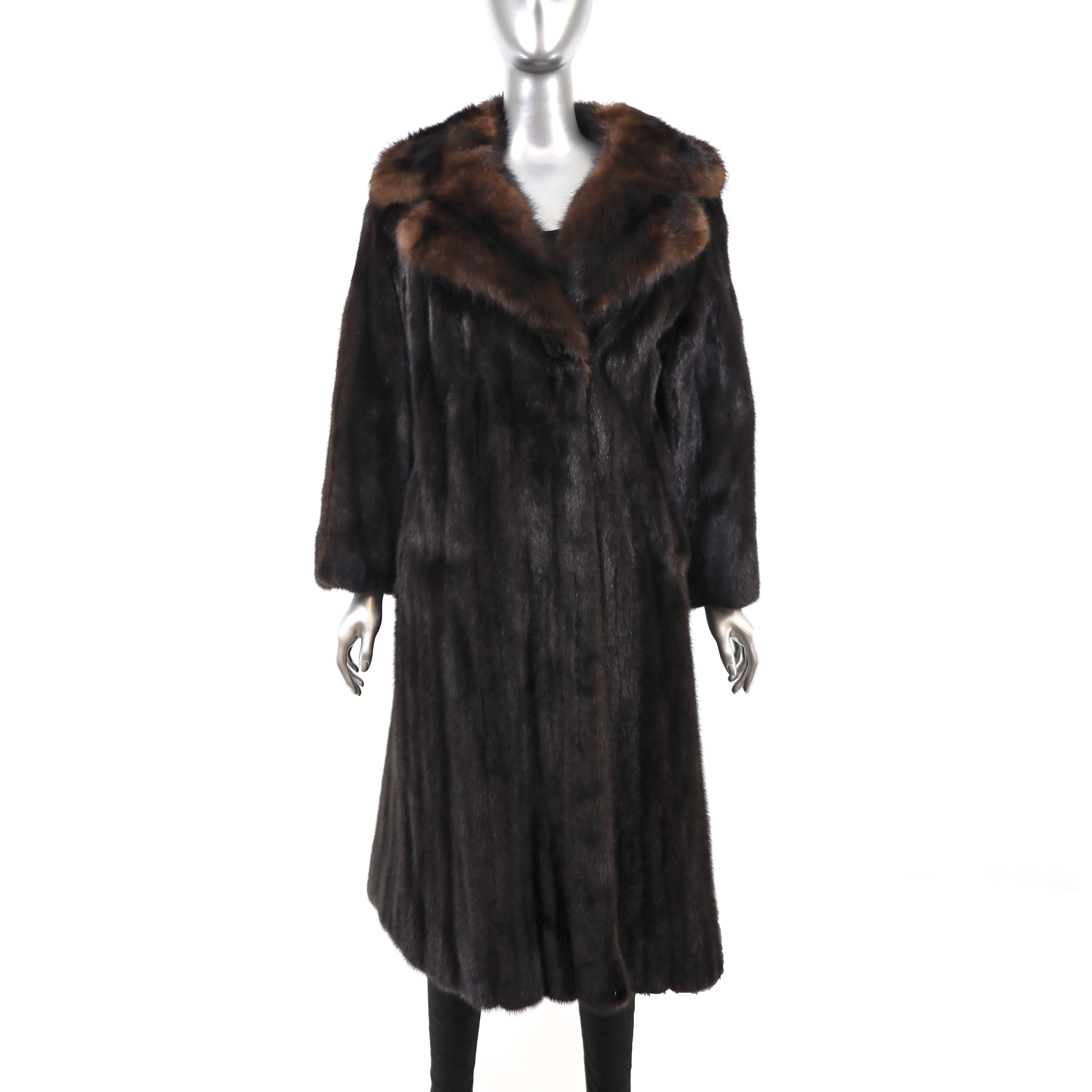 Neiman-Marcus Mahogany Mink Coat- Size L