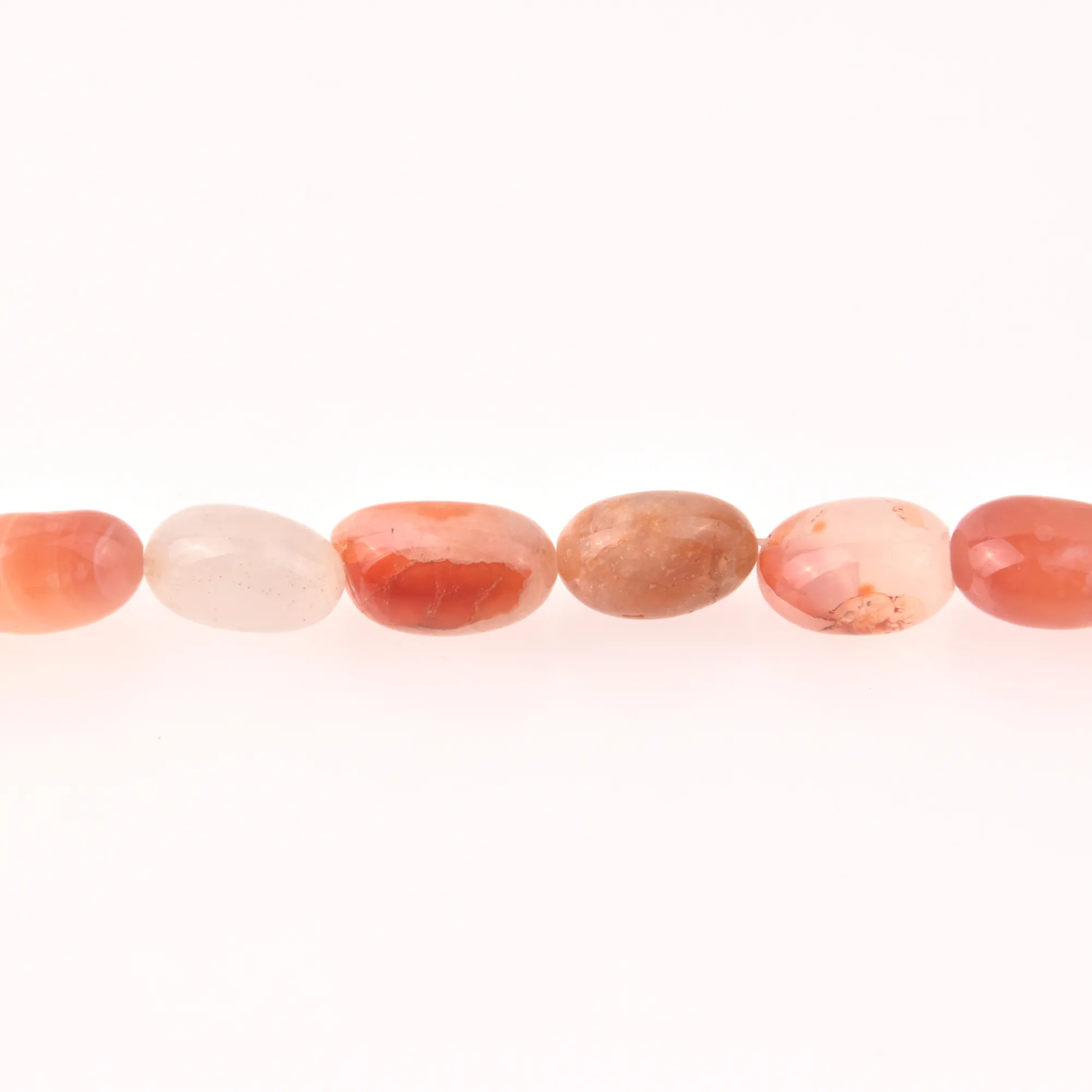 Orange Botswana Agate Half Strand, 12-16mm Oval Gemstone Beads, 8 long gem0829