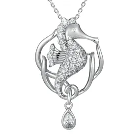 Pavé Royal Seahorse Pendant