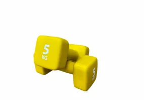 Pure 2Improve Set Neoprene Dumbbell 2x5 kg P2I201430 265951 pair of dumbbells yellow