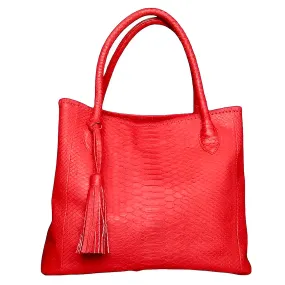 Red Tassel Tote Bag