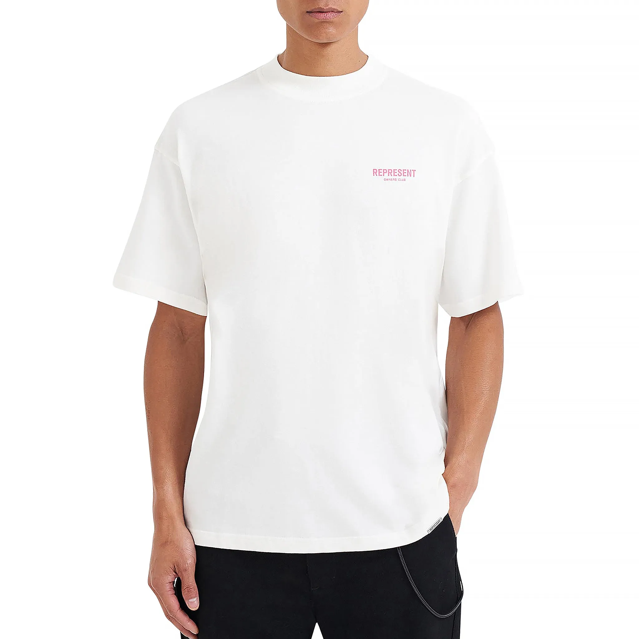 Represent Owners Club Flat White Bubblegum T Shirt