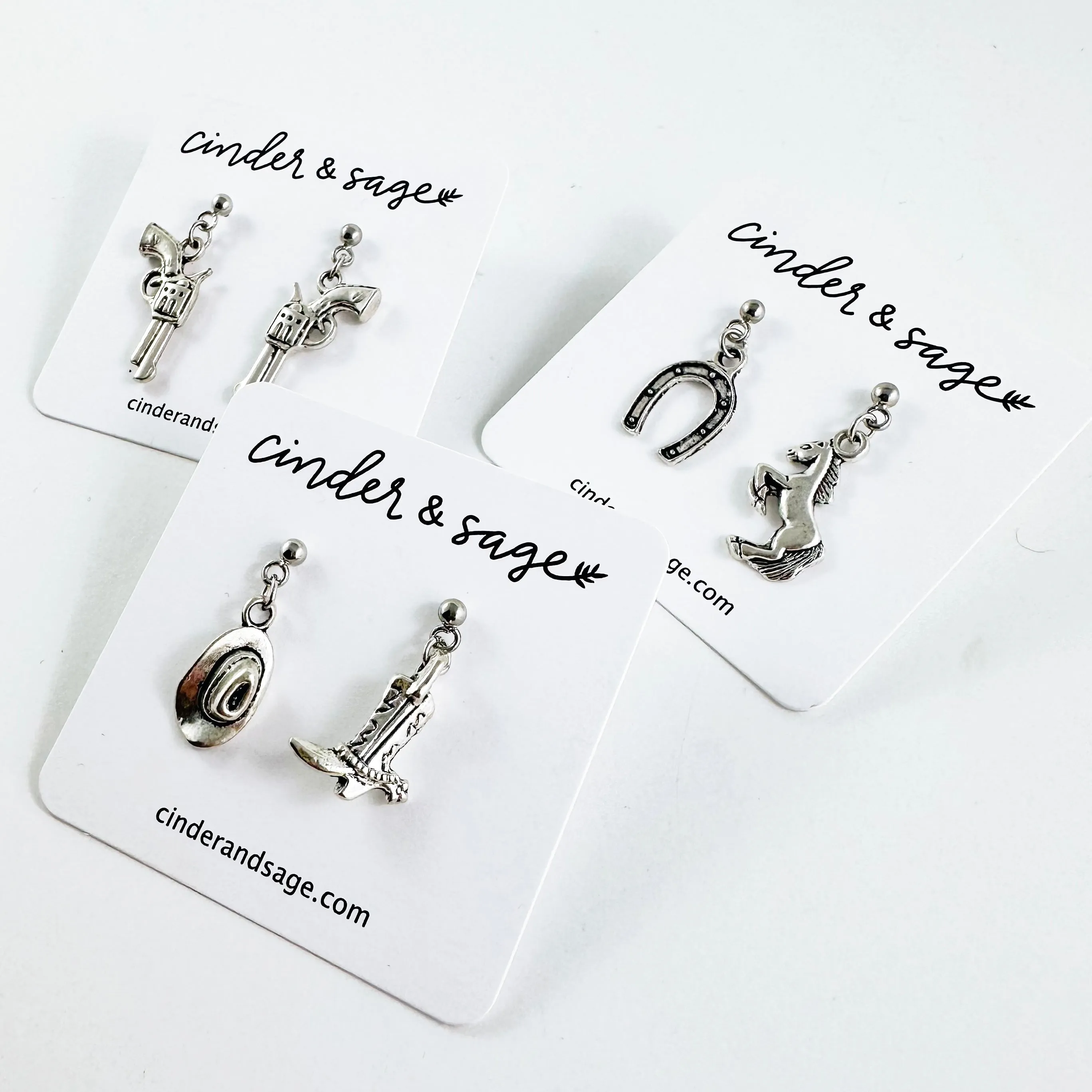 “Saddle Up” Earrings - Silver