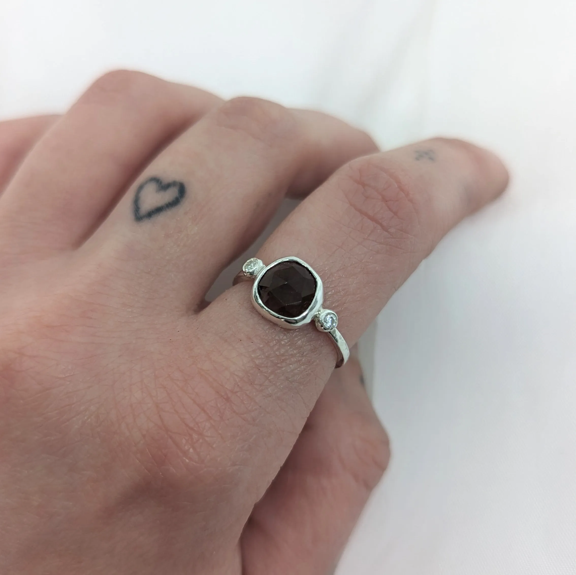 Smoky Quartz Candy Ring