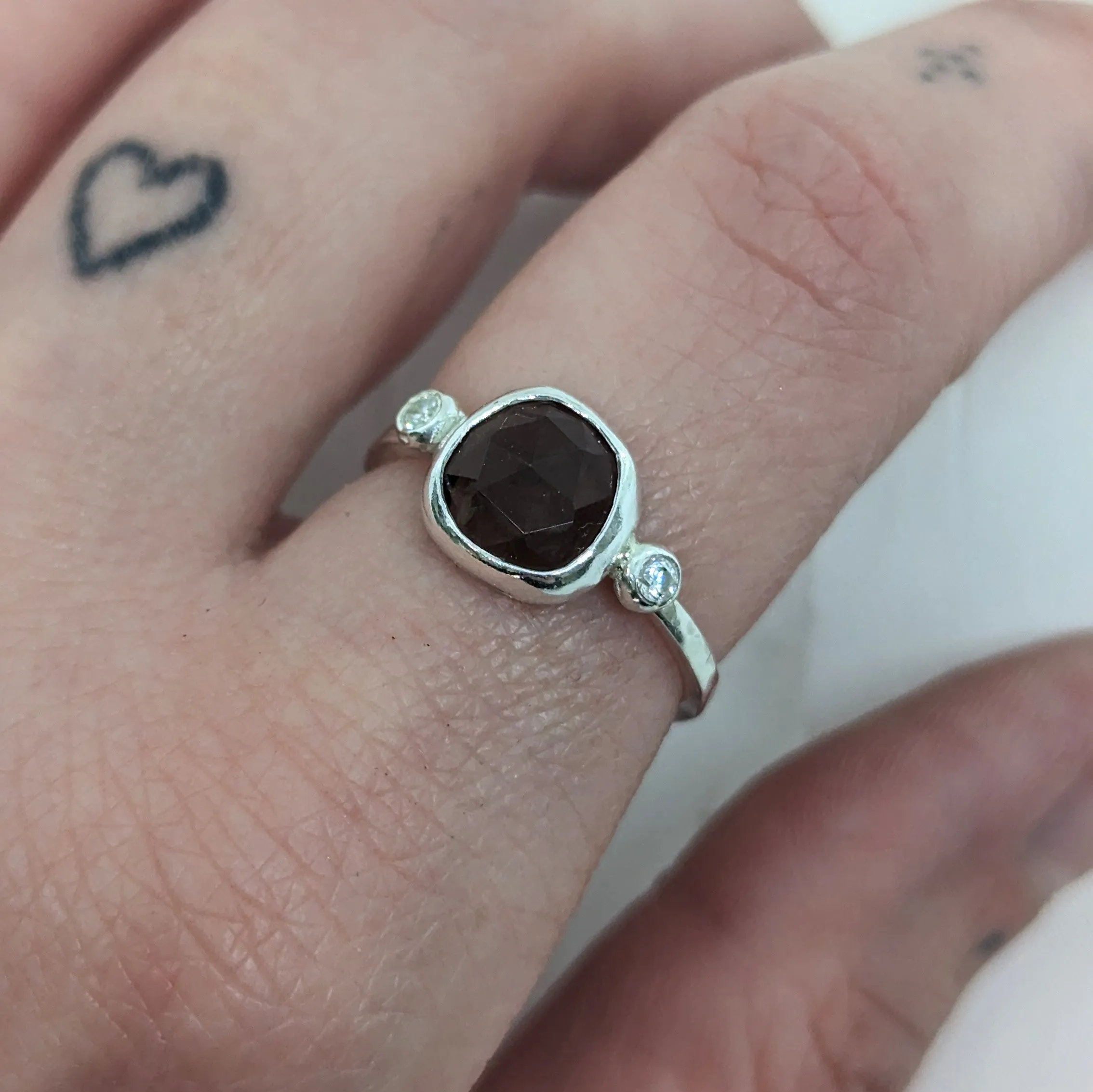 Smoky Quartz Candy Ring