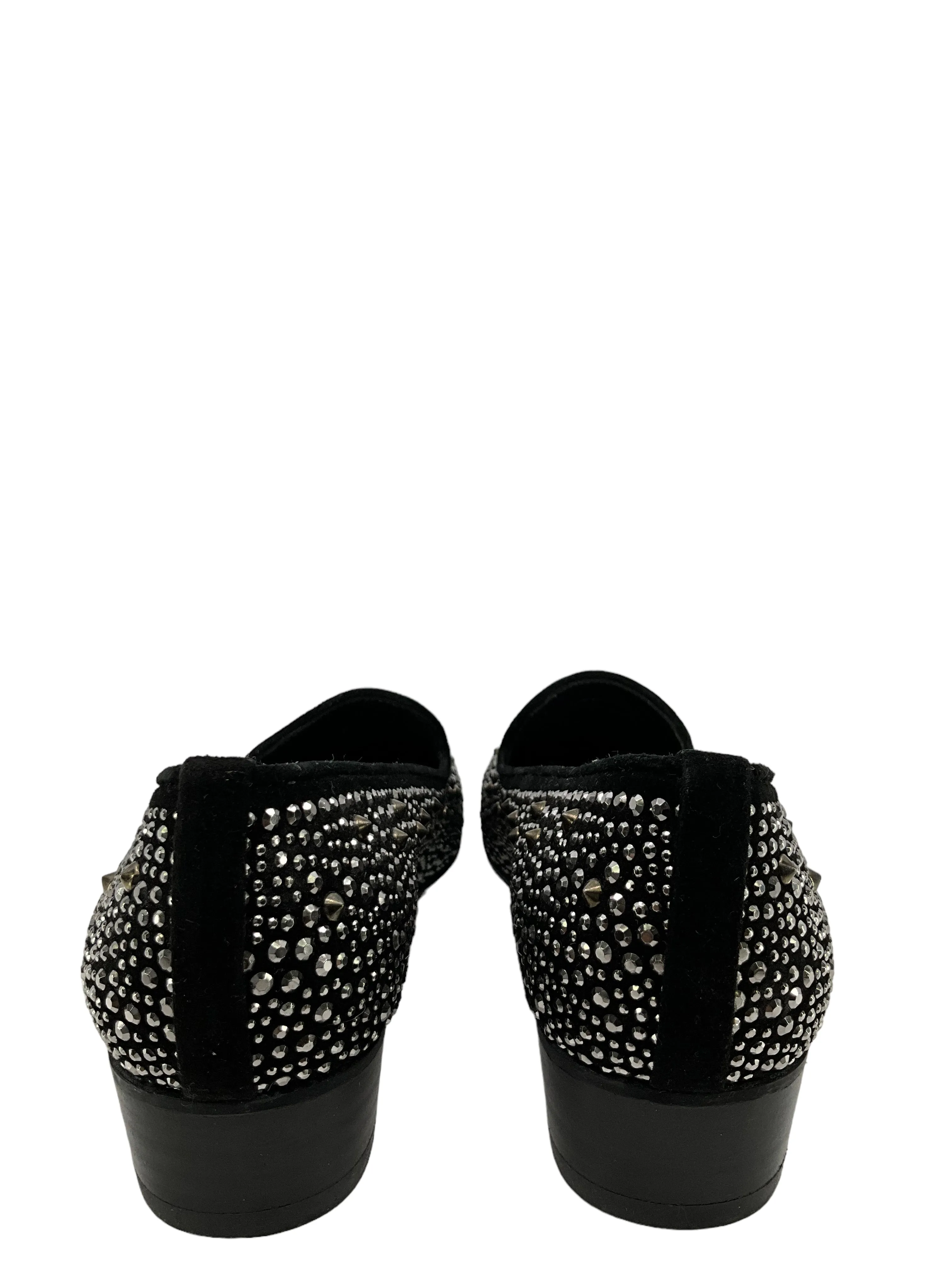 Stuart Weitzman Embellished Smoking Slippers 7.5