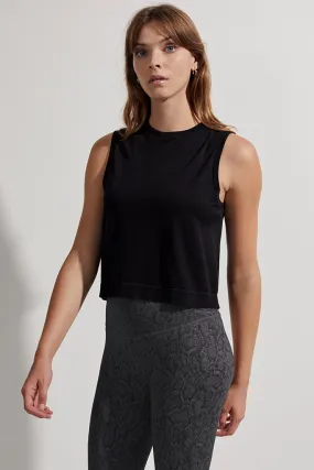 Varley - Page Seamless Crop Tank - Black *FINAL SALE